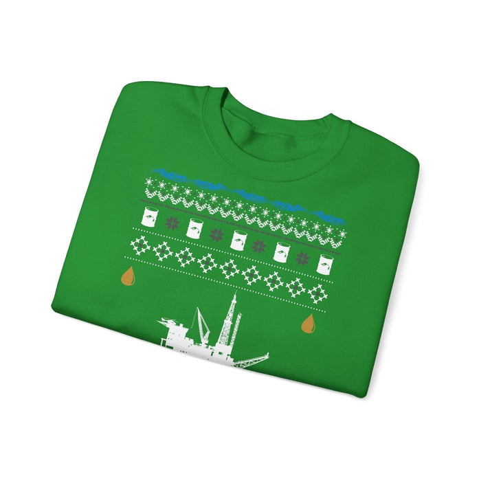 Off Shore Oil Rig Ugly Christmas Sweater for European Customers ONLY---Prints and ships from within Germany