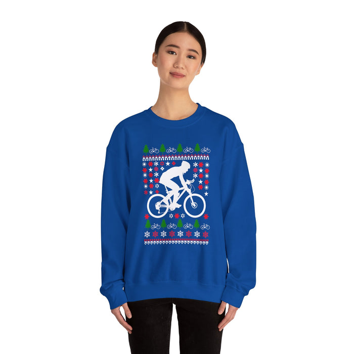 Mountain Biking Ugly Christmas Sweater Sweatshirt for Customers in Canada ONLY---This prints and ships from within Canada