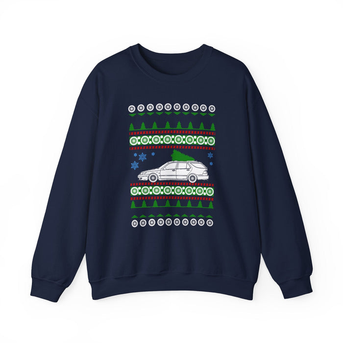 Saab 9-5 Wagon Ugly Christmas Sweater Jumper for UK Customers ONLY--Prints and ships from the UK