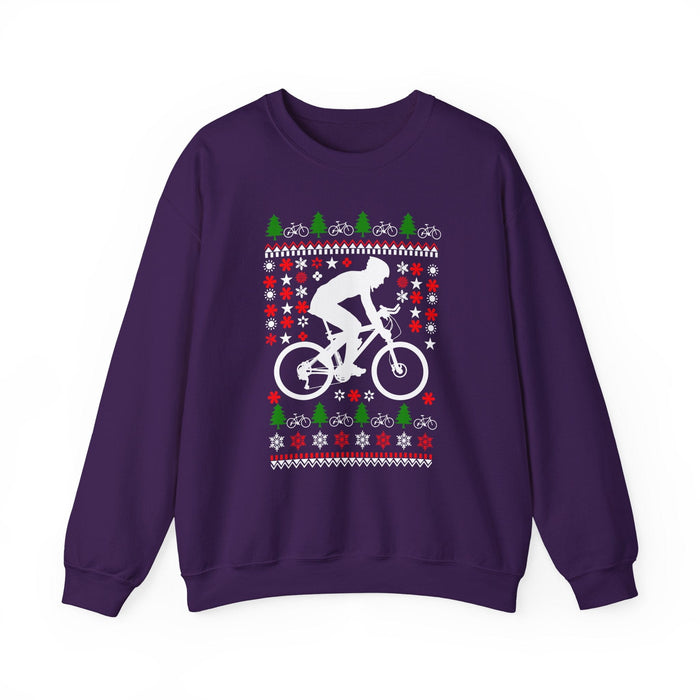 Mountain Biking Ugly Christmas Sweater Sweatshirt for Customers in Canada ONLY---This prints and ships from within Canada