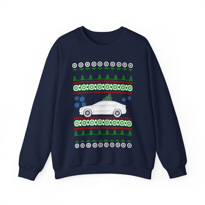 Electric Car like a Polestar 2 ugly christmas sweater sweatshirt for Canadian Customers ONLY--prints and ships from within Canada