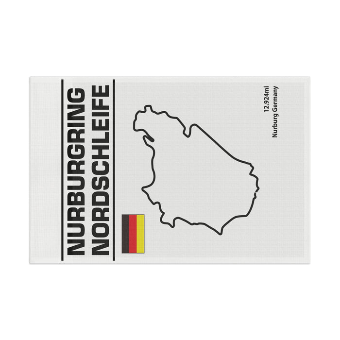 Nurburgring Nordschleife Flag White with Black Design ----3 sizes