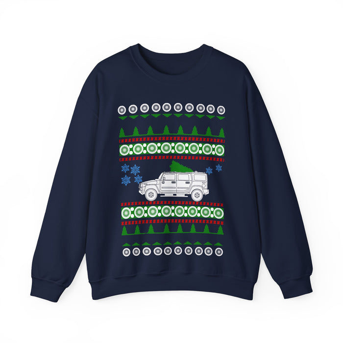 Hummer H2 Ugly Christmas Sweater for European Customers ONLY (prints and ships from with Europe)