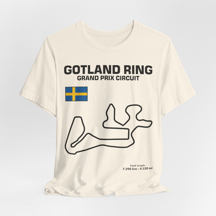 Gotland Grand Prix Circuit Track Outline T-Shirt