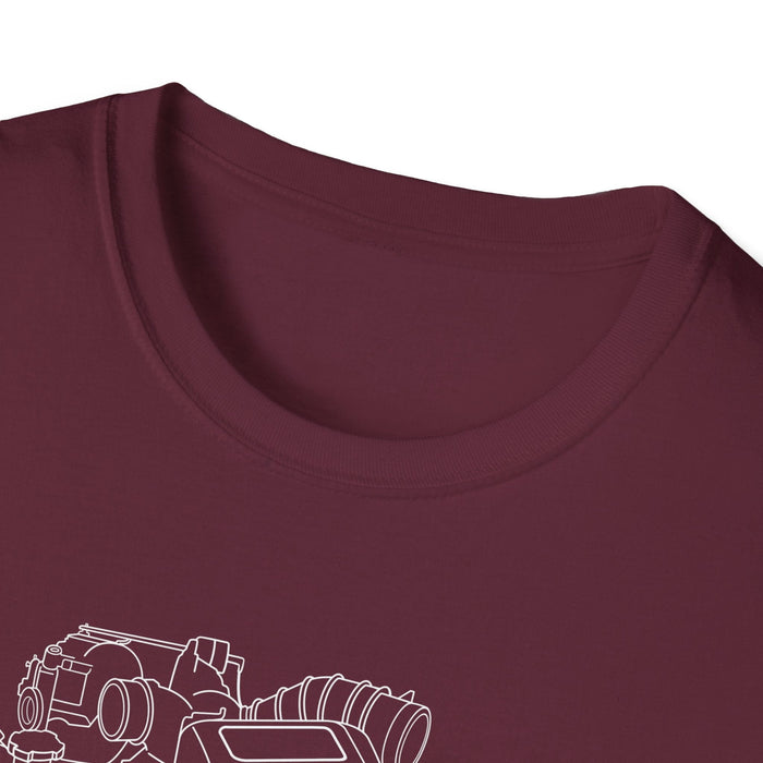 Ford Powerstroke 7.3L Engine Blueprint T-shirt for Canadian Customers ONLY---Prints and ships from within Canada