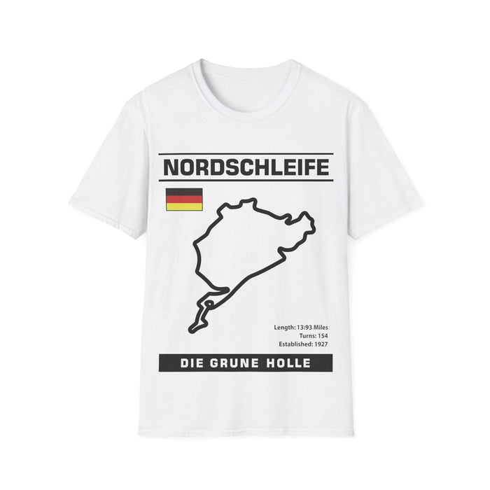 Nordschleife Die Grune Holle Track Outline T-shirt for customers residing in Australia or New Zealand ONLY---prints and ships from Australia
