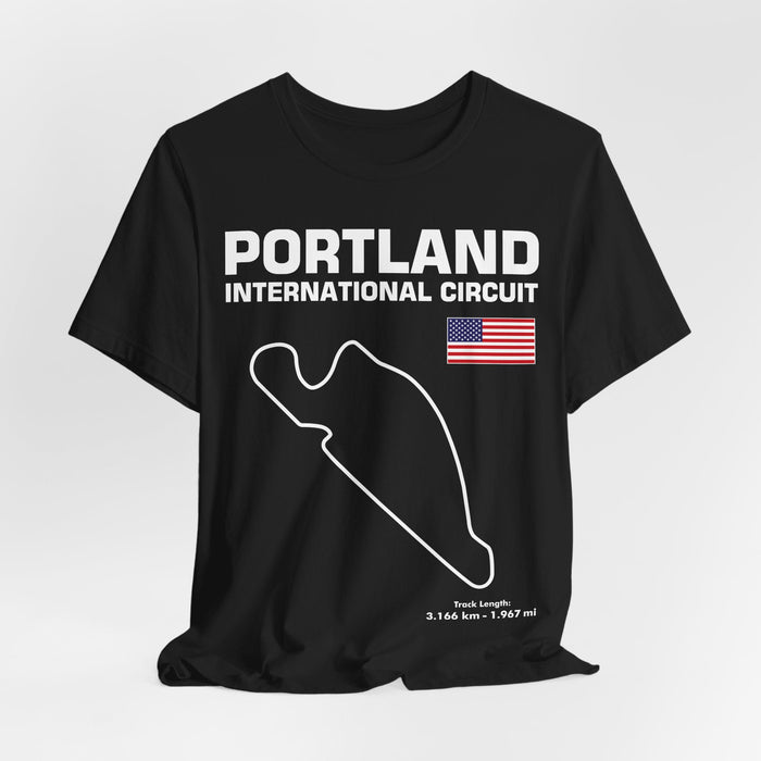 Portland International Circuit Track Outline T-shirt