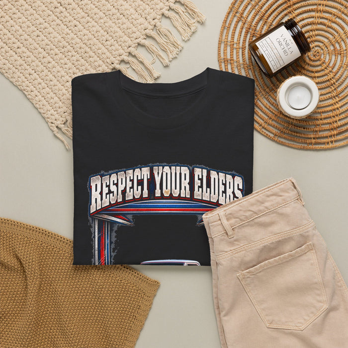 Respect Your Elders Square Body Truck Tee C10 C-10 1972 Cheyenne 4X4