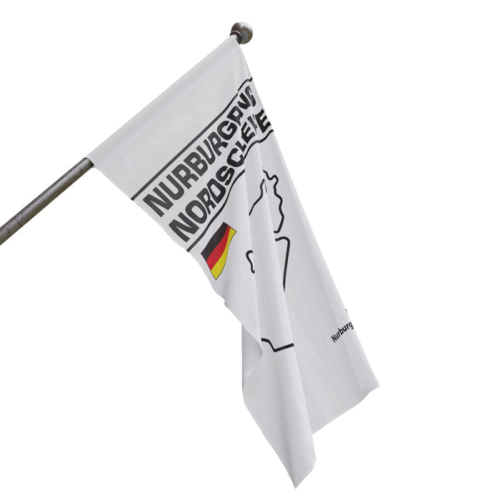 Nurburgring Nordschleife Flag White with Black Design ----3 sizes