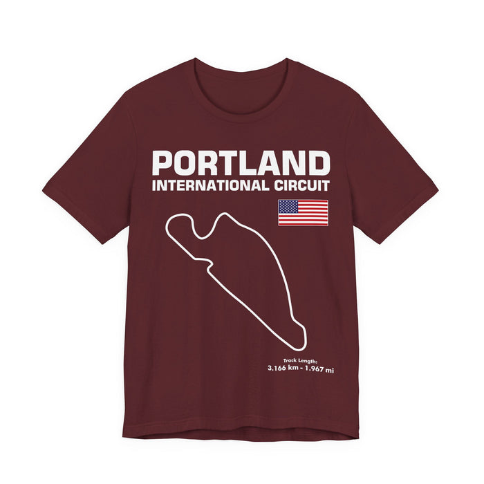 Portland International Circuit Track Outline T-shirt