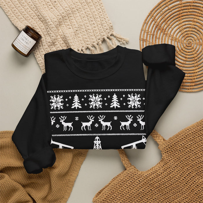 Oil Rig Ugly Christmas Sweater for European Customers ONLY---Prints and ships from with Germany