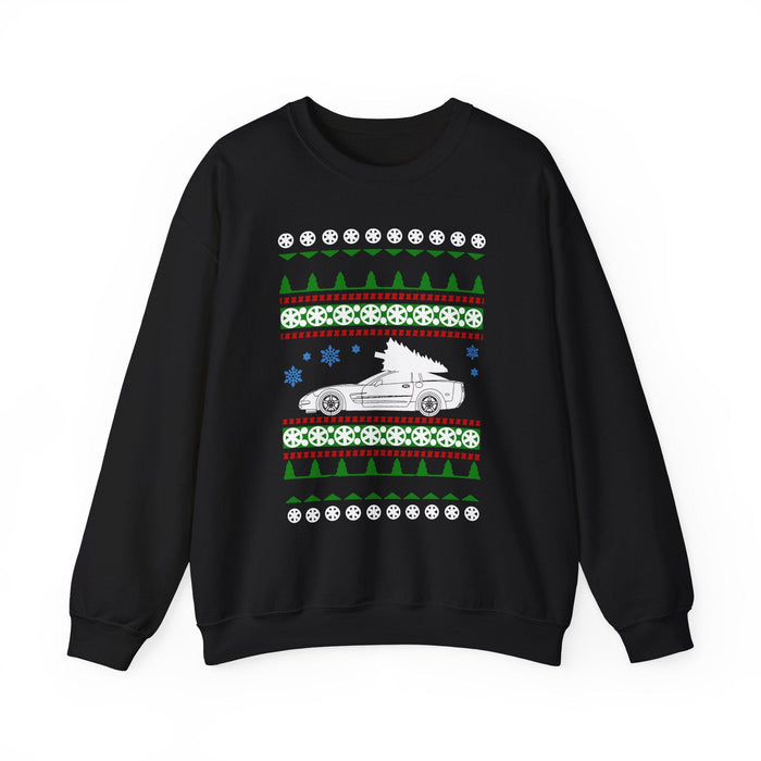 C5 Corvette ugly christmas sweater for canadian customers only---prints and ships from within Canada