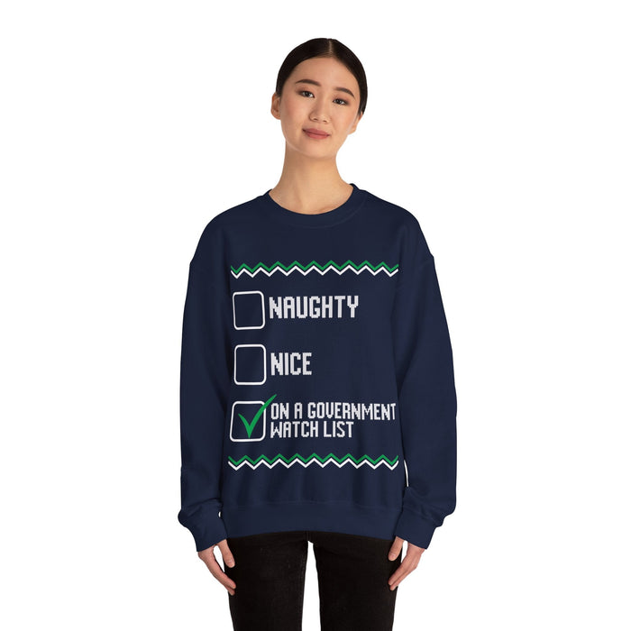 Government Watch List Ugly Christmas Sweater UK customers only--prints in the UK