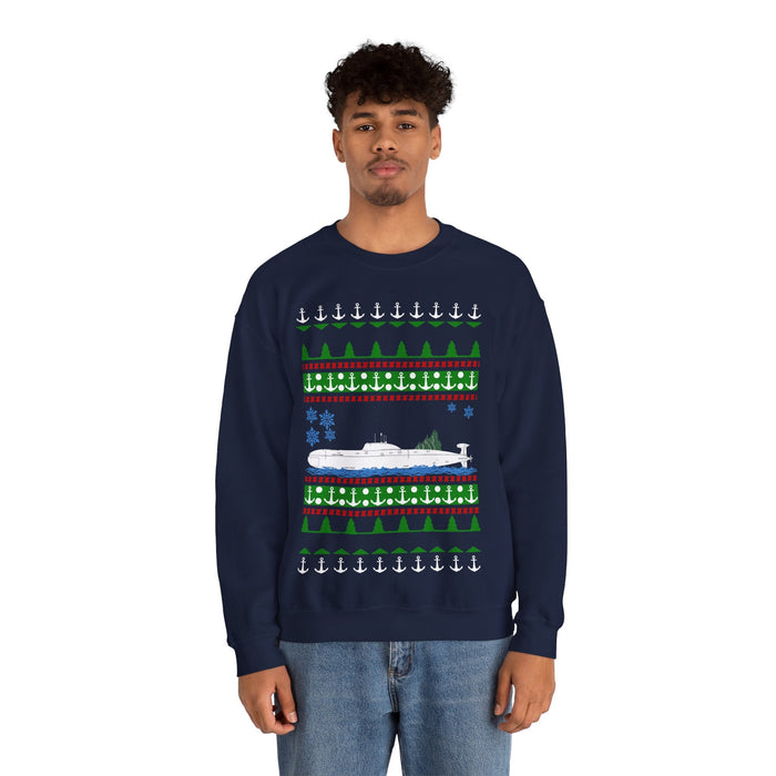 Military Russian Submarine Boat Ugly Christmas Sweater Sweatshirt for UK customers ONLY---Prints and ships from with the UK