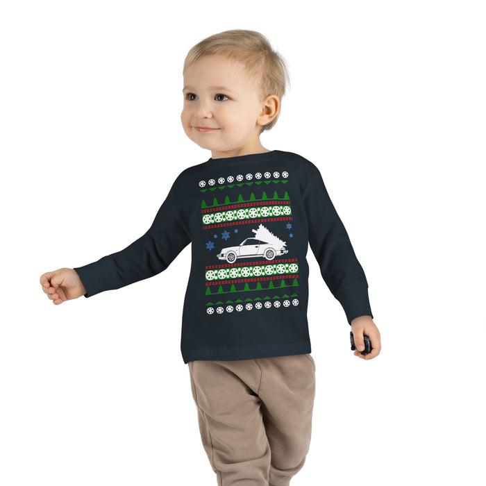 Porsche 911 turbo 930 Ugly Christmas Sweater (long sleeve t-shirt) Toddler