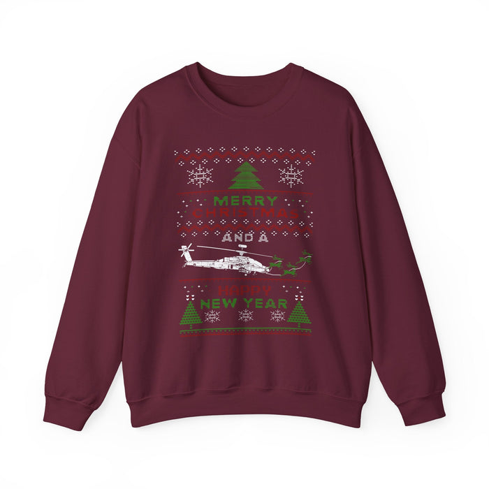 Apache Helicopter Ugly Christmas Sweater Merry Christmas For Canadian Customers ONLY---Prints and ships from within Canada