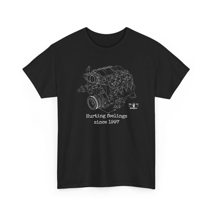 LS3 Engine Blueprint T-Shirt — "Hurting Feelings Since 1997"--for Australian Customers ONLY--Prints and ships from within Australia