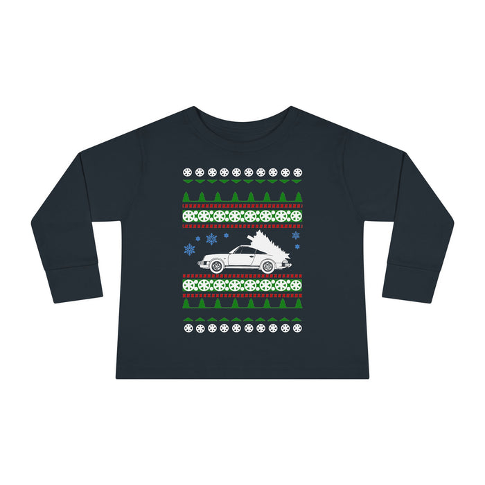 Porsche 911 turbo 930 Ugly Christmas Sweater (long sleeve t-shirt) Toddler