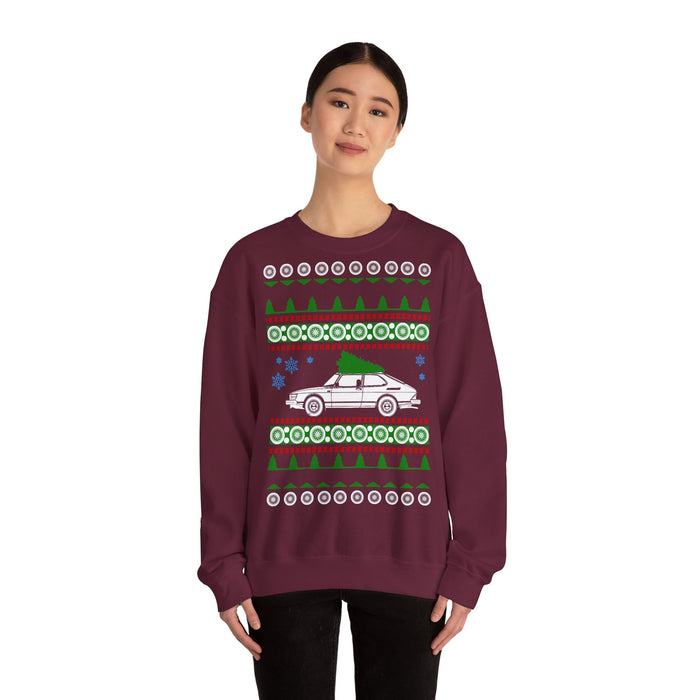 Early Saab 900 Ugly Christmas Sweater Sweatshirt for European Customers ONLY--This prints and ships from within Europe