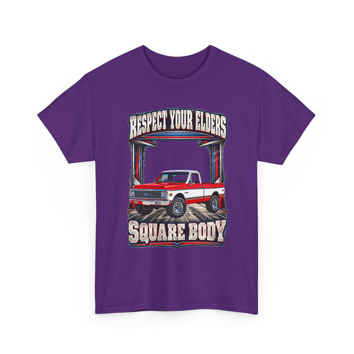 Respect Your Elders Square Body Truck Tee C10 C-10 1972 Cheyenne 4X4
