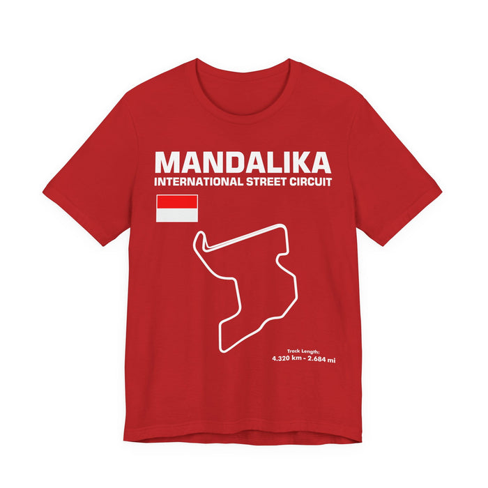 Mandalika International Street Circuit Track Outline T-shirt for European Customers ONLY-- this item prints and ships from within Europe