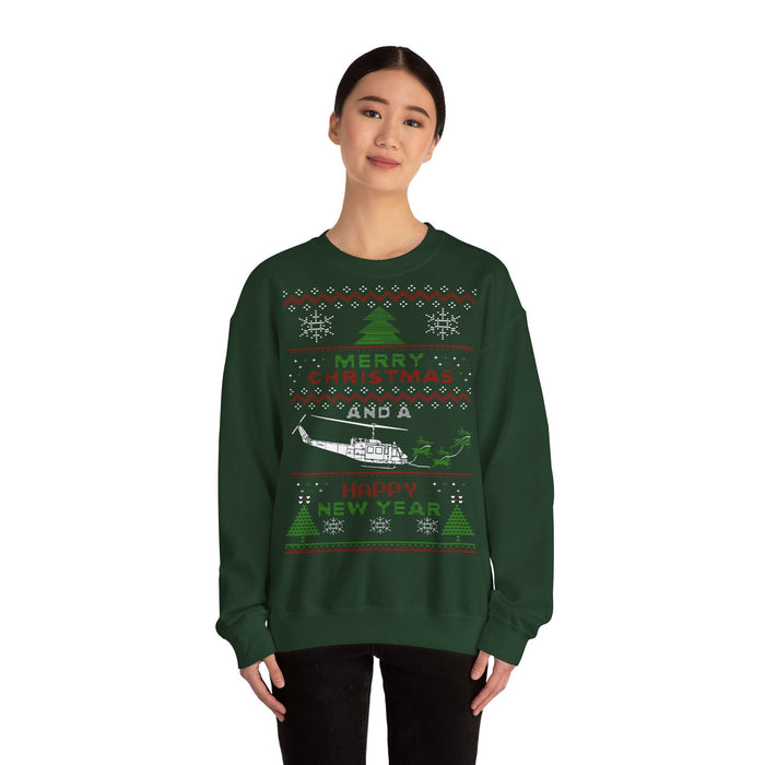 UH1 Iroquois Helicopter ugly christmas sweater for European Customers ONLY---Prints and ships from Germany