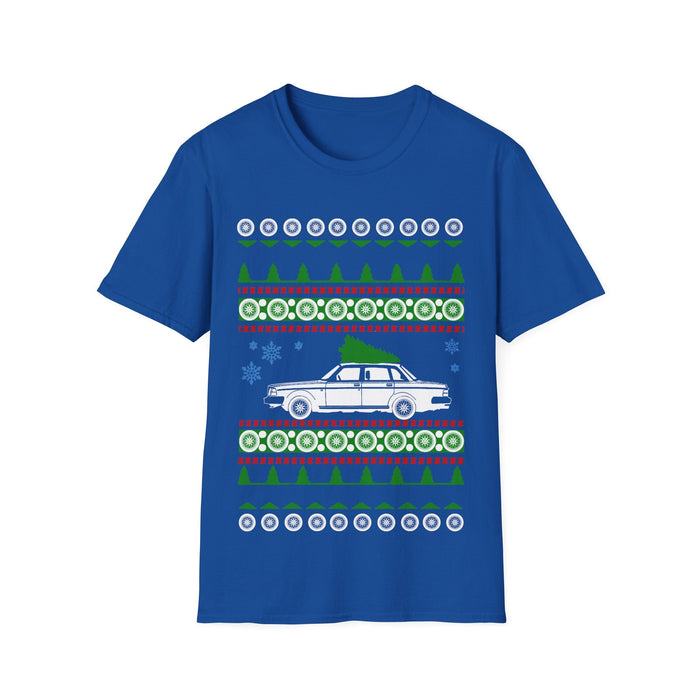 Swedish Car like a 240 Ugly Christmas "sweater" t-shirt