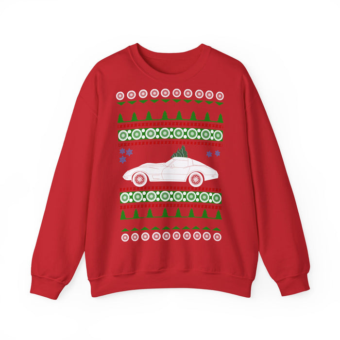Corvette C3 Ugly Christmas Sweater for European Customers ONLY---Item prints and ships from within Germany