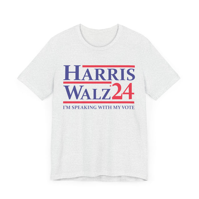 Harris Walz 2024 I'm Speaking With My Vote T-shirt