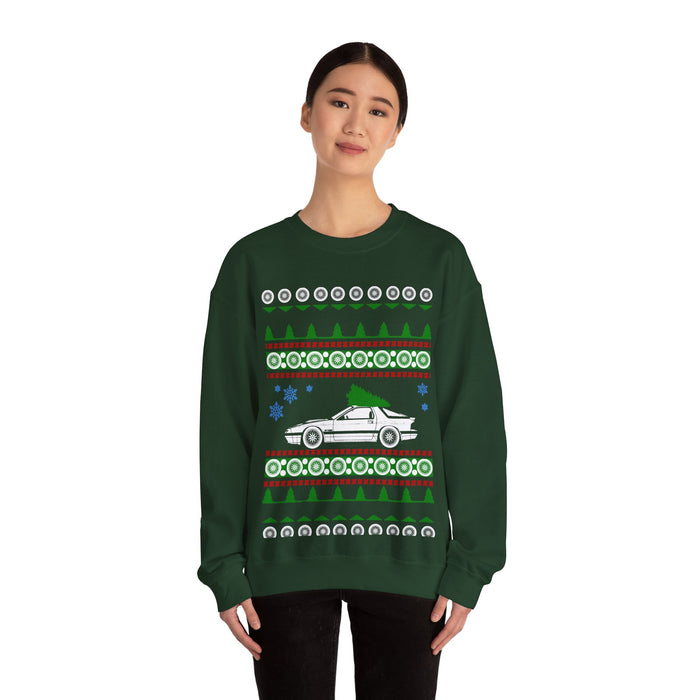 Mazda RX-7 RX7 2nd generation Ugly Christmas Sweater For Australian and New Zealand Customers ONLY---Prints in AUS