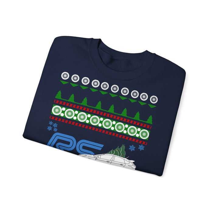 Ford Focus RS 2017+ Ugly Christmas Sweater Sweatshirt for European Customers ONLY---Prints and ships from within Europe