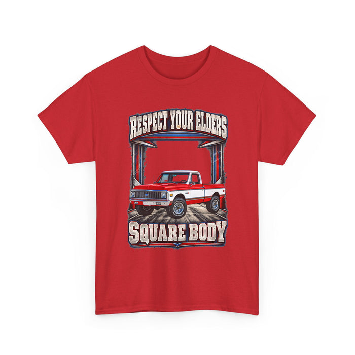 Respect Your Elders Square Body Truck Tee C10 C-10 1972 Cheyenne 4X4