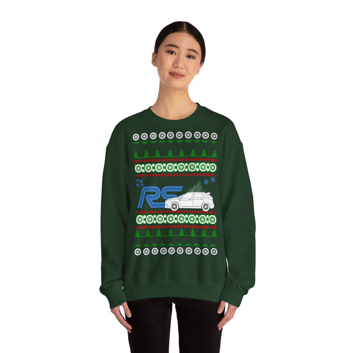 Ford Focus RS 2017+ Ugly Christmas Sweater Sweatshirt for European Customers ONLY---Prints and ships from within Europe