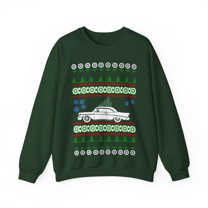 1956 Chevy Bel Air Ugly Christmas Sweater for European customers ONLY (prints and ships from within Europe)