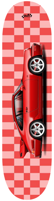Car Art 964 Carrera 2 Outlaw Skateboard Deck 7-ply Hardrock Canadian Maple Red