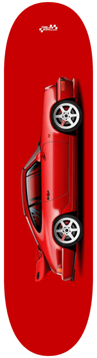 Car Art 964 Carrera 2 Skateboard Deck 7-ply Hardrock Canadian Maple Red V2