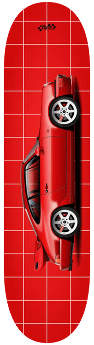 Car Art 964 Carrera 2 Outlaw Skateboard Deck 7-ply Hardrock Canadian Maple Red V4