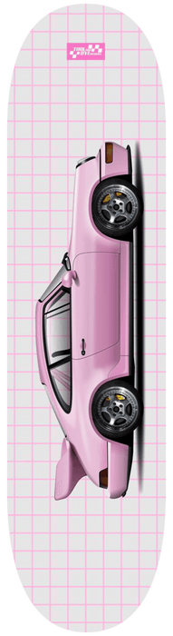 Car Art 964 Light Pink Skateboard Deck 7-ply Hardrock Canadian Maple 911 v6