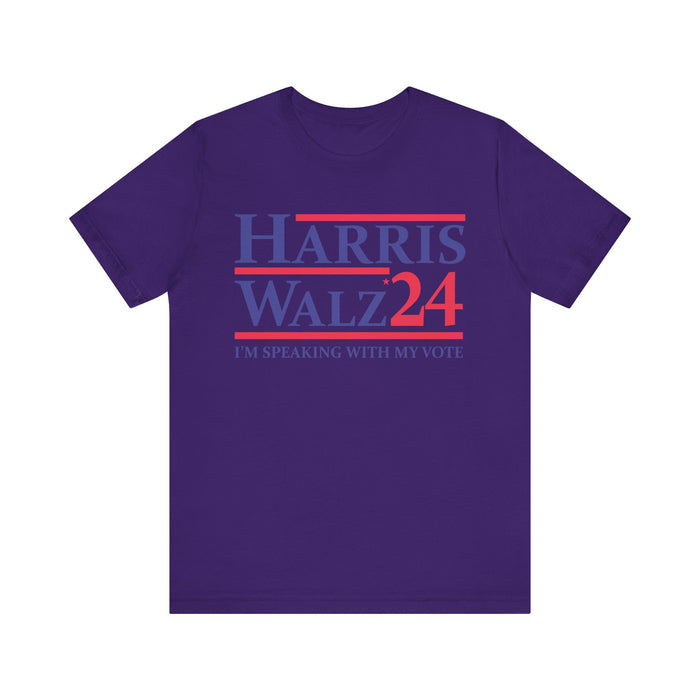 Harris Walz 2024 I'm Speaking With My Vote T-shirt