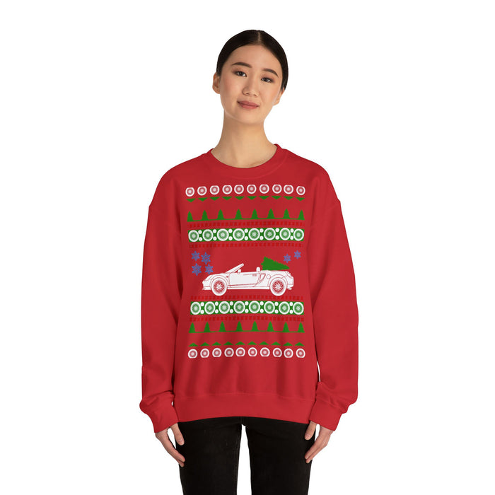 European Customers only- Toyota MR2 Spyder Ugly Christmas Sweater--prints in Europe