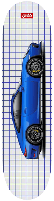 Car Art 991 Voodoo Blue Skateboard Deck 7-ply Hardrock Canadian Maple GT3 Touring V2