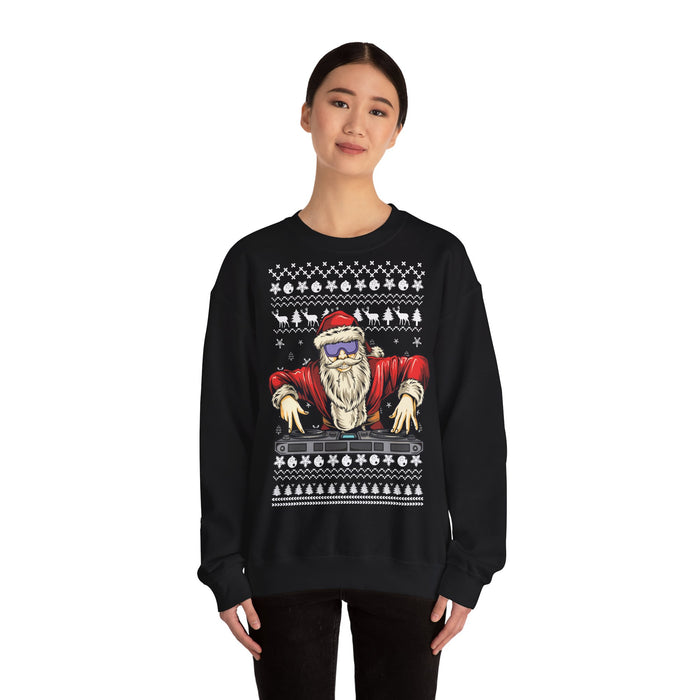 Santa DJ Disc Jockey Ugly Christmas Sweater Jumper for European customers ONLY (prints and ships from Germany)