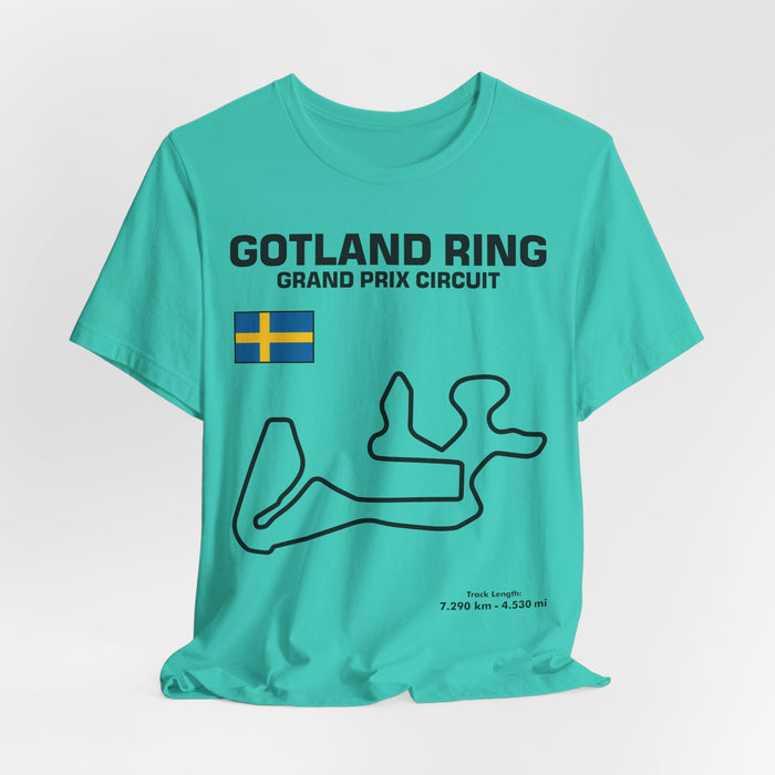 Gotland Grand Prix Circuit Track Outline T-Shirt