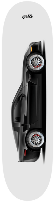 Car Art Black C6 Corvette Skateboard Deck 7-ply Canadian Hard Rock Maple v1