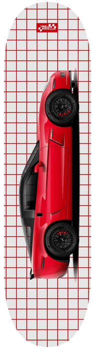 Car Art Red C6 Corvette Skateboard Deck 7-ply Canadian Hard Rock Maple v3