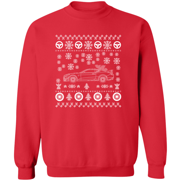 Sports car like a Camaro ZL1 1LE ugly christmas sweater sweatshirt