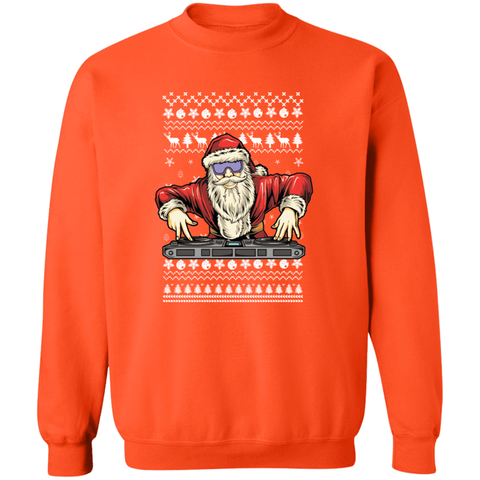 Santa DJ Disc Jockey Ugly Christmas Sweater Sweatshirt