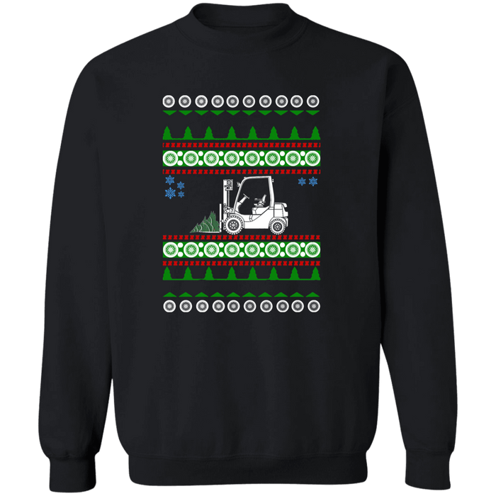 Forklift Driver Operator Ugly Christmas Sweater Sweatshirt