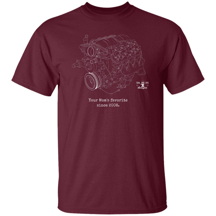 Engine Blueprint Series LS1 LS3 Your Mom's favorite since 2008 t-shirt