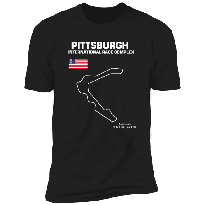 Pittsburgh International Race Complex Track Outline T-shirt